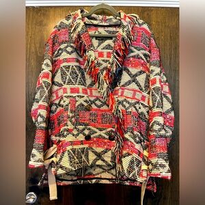 Bright Woven Aztec Pattern Jacket